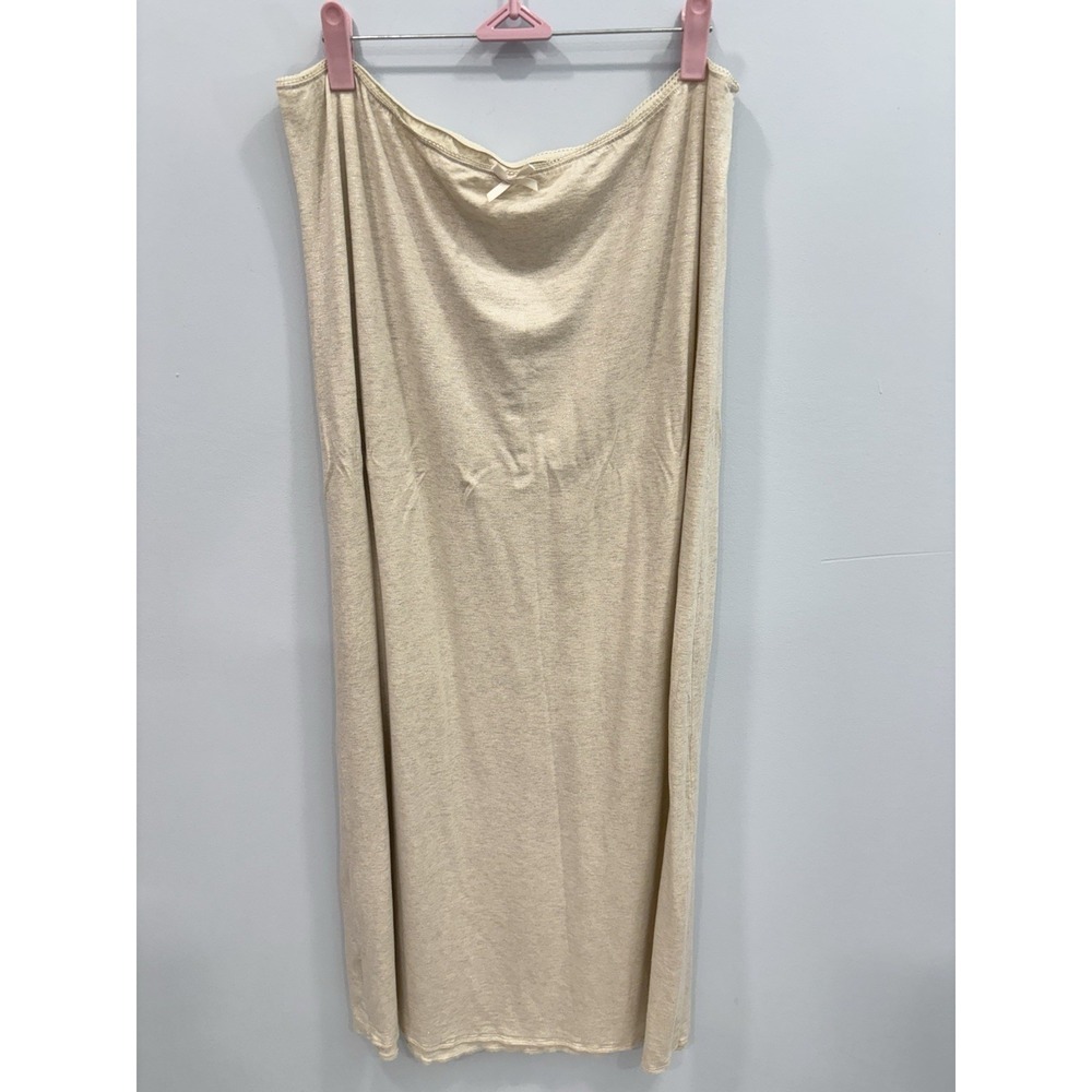 Aerie Y2K Beige Maxi Skirt XL Soft Stretch Sleep Casual Long Skirt Romantic - Picture 3 of 9